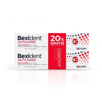 bexident anticaries duplo pasta dentifrica 2x125ml