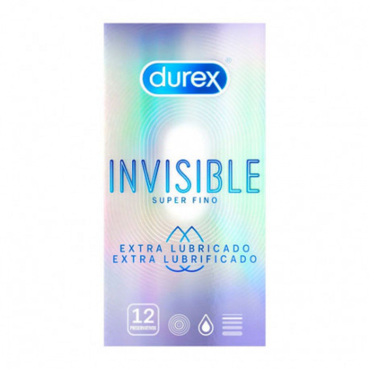 durex invisible extra lubricado 12 preservativos