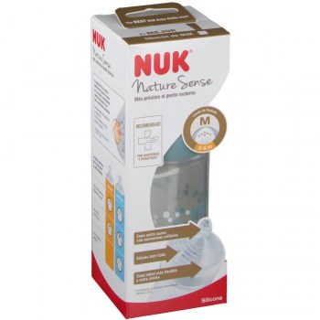 nuk biberon nature sense silicona 1m 260 ml